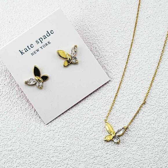 Kate Spade Butterfly Earring and Necklace Set - Picture 4 of 5